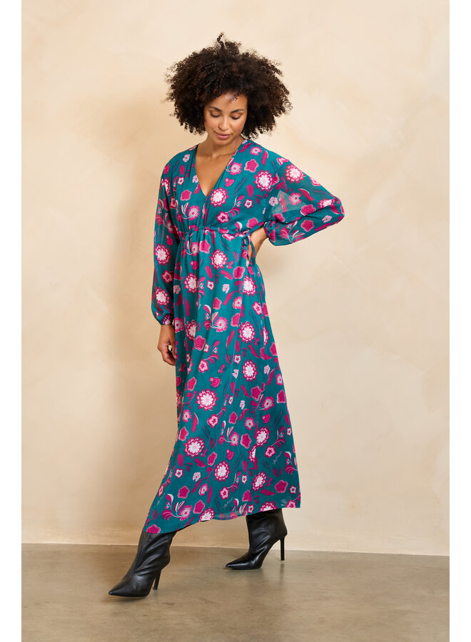 Jurk Caela silver flower