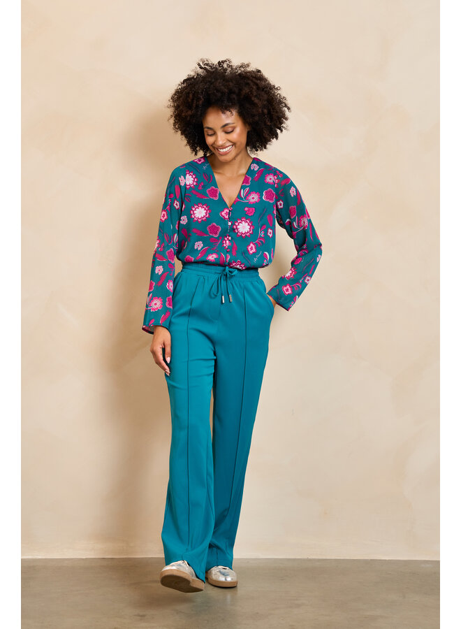 Blouse Meva silver flower