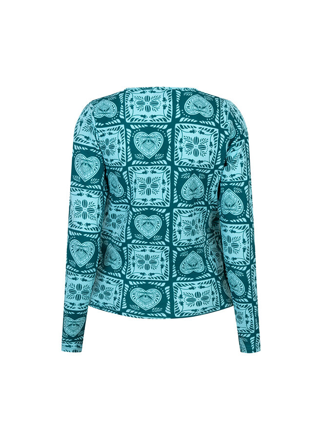 Top Aven teal hearts