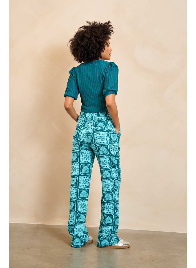Broek Icelee teal hearts