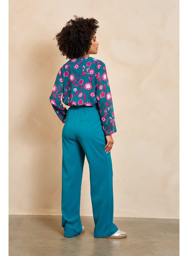 Blouse Meva silver flower