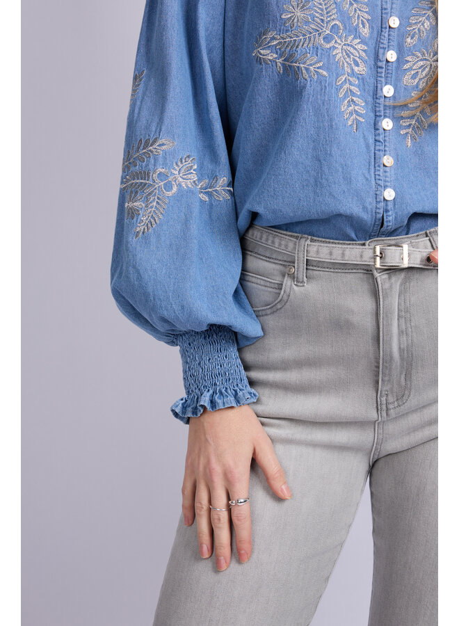 Blouse Liora denim mid blue