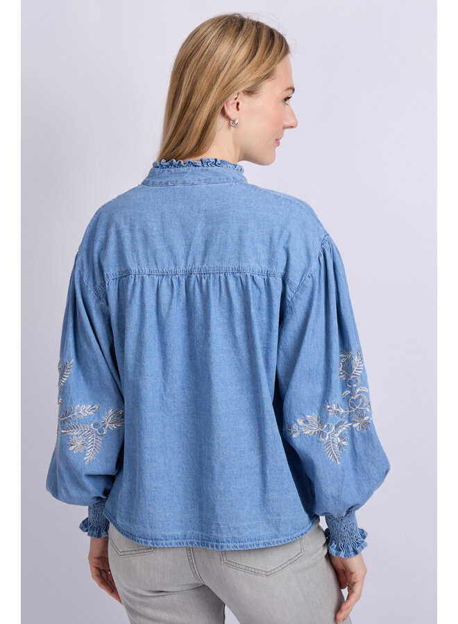 Blouse Liora denim mid blue