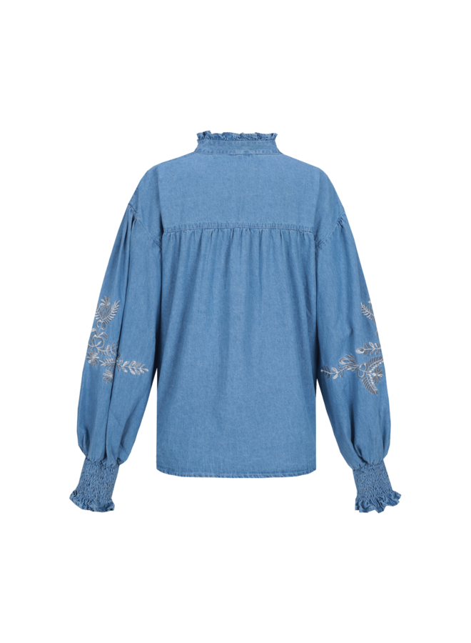 Blouse Liora denim mid blue