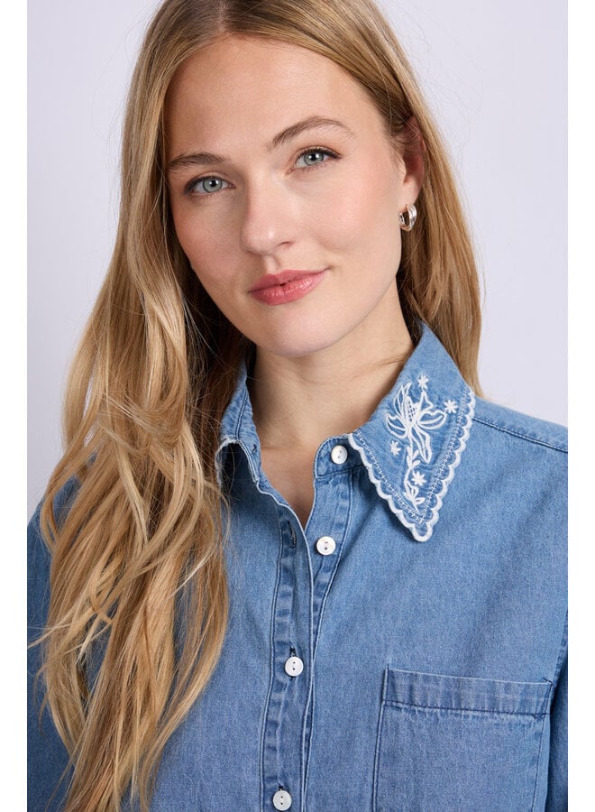 Blouse Lieke light jeans blue