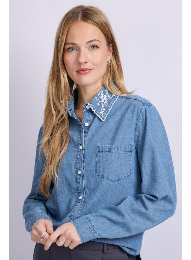 Blouse Lieke light jeans blue