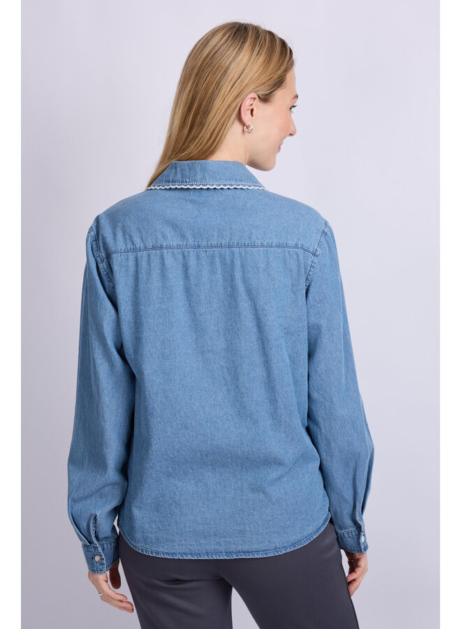 Blouse Lieke light jeans blue