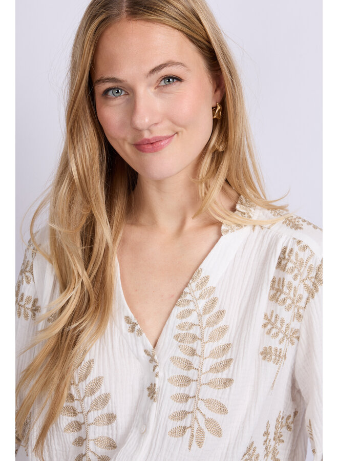 Blouse Lize offwhite/gold