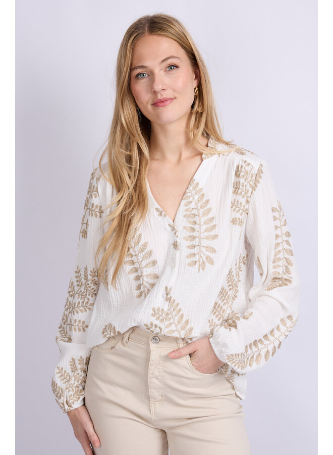 Blouse Lize offwhite/gold