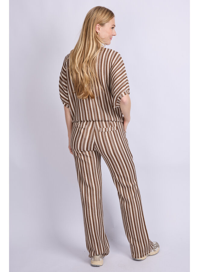 Broek Portia offwhite/tiger eye