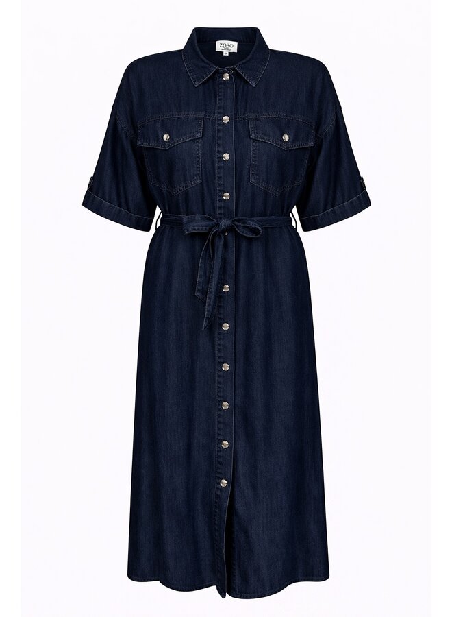 Jurk 261 Roos dark denim