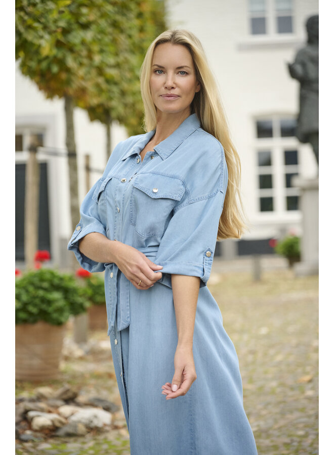 Jurk 261 Roos light denim