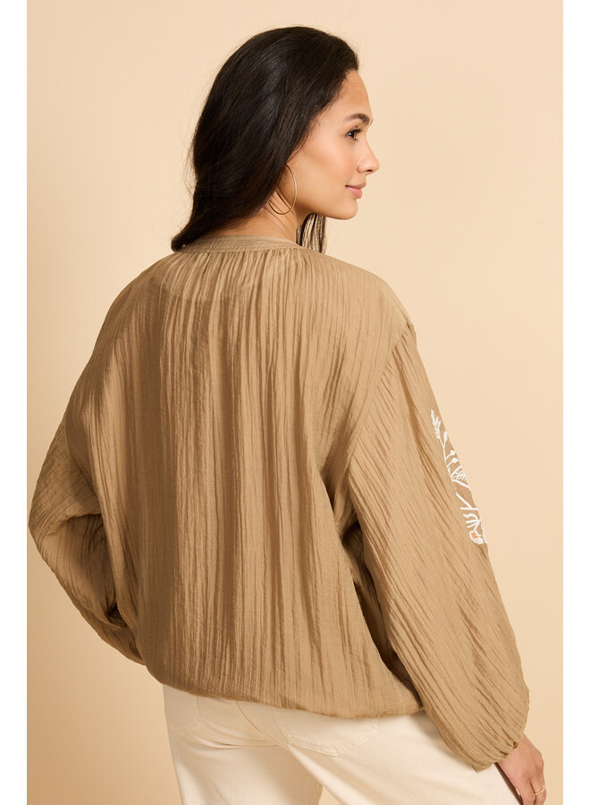 Jacket Zaira kint camel