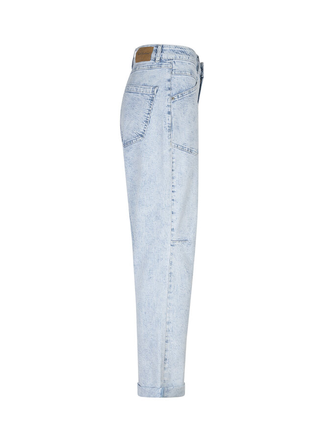 Broek Jules denim stripes bleach