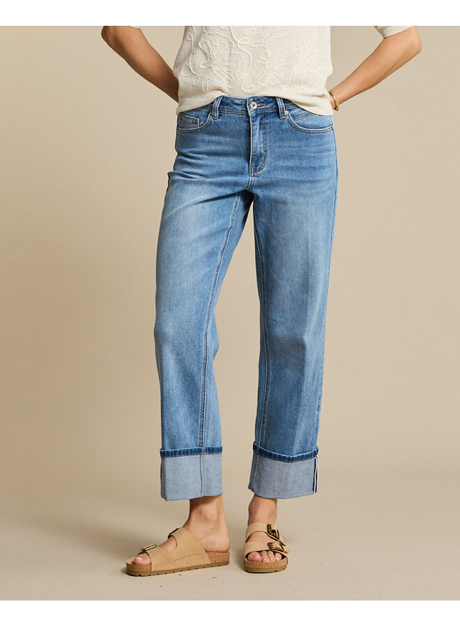 Broek Kim high hem & scarf stone used