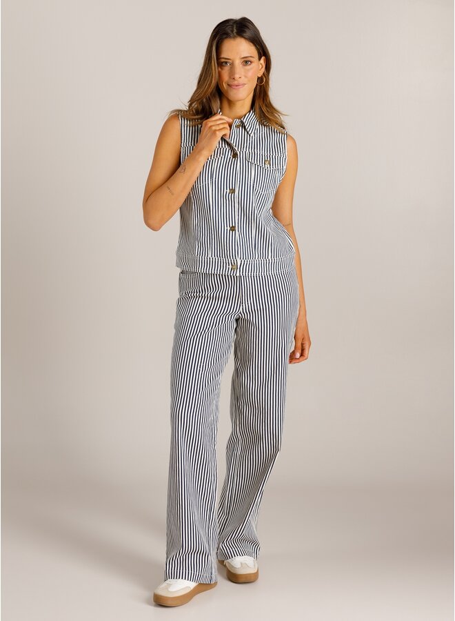 Gilet Vaneeza off white/night blue