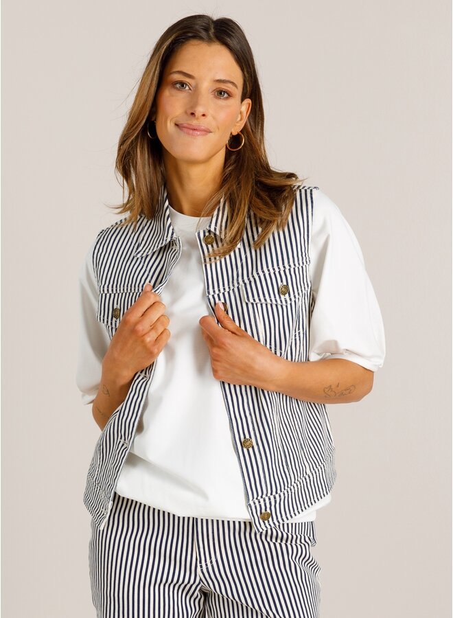 Gilet Vaneeza off white/night blue