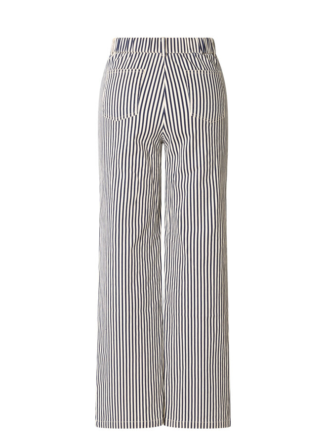 Broek Vien off white/night blue