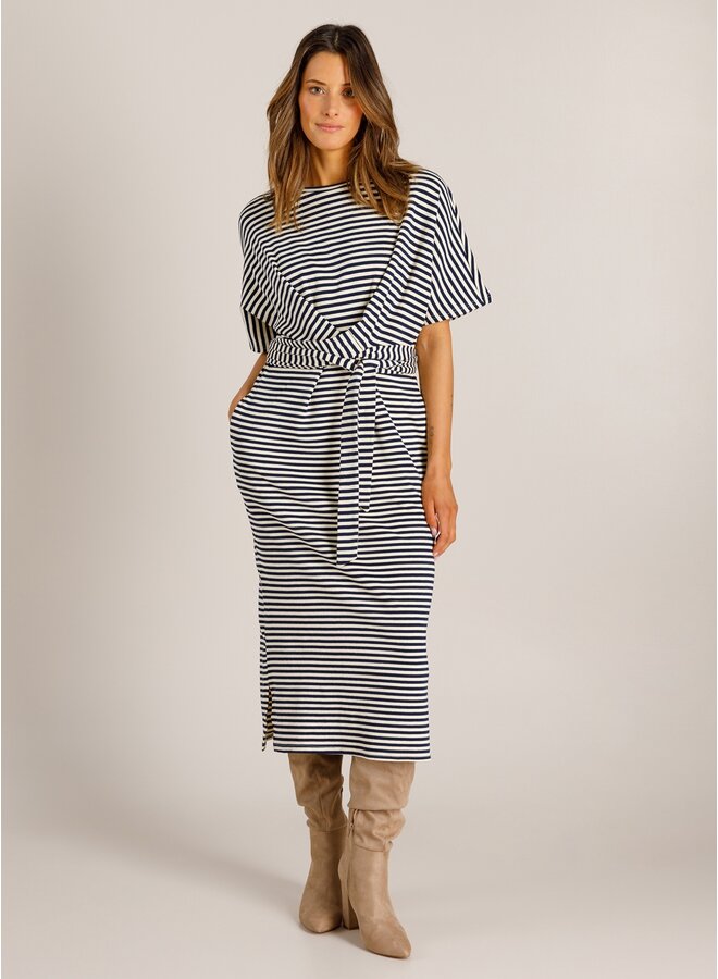 Jurk Vivi off white/night blue