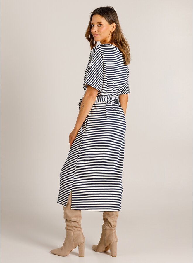 Jurk Vivi off white/night blue