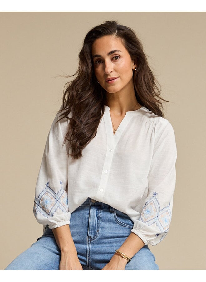 Blouse Embroidery blue multi