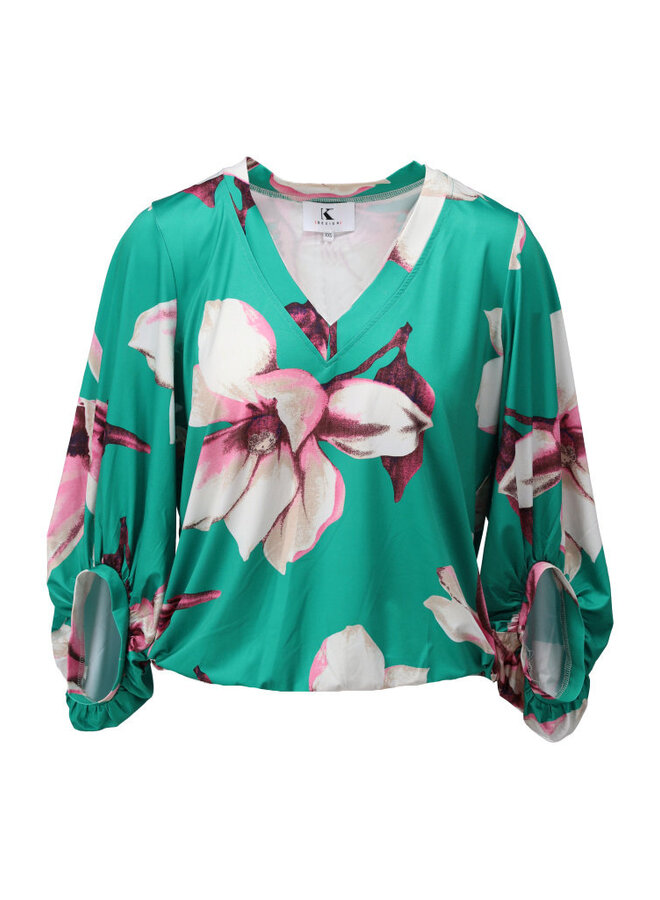 Top C102 V-hals met design