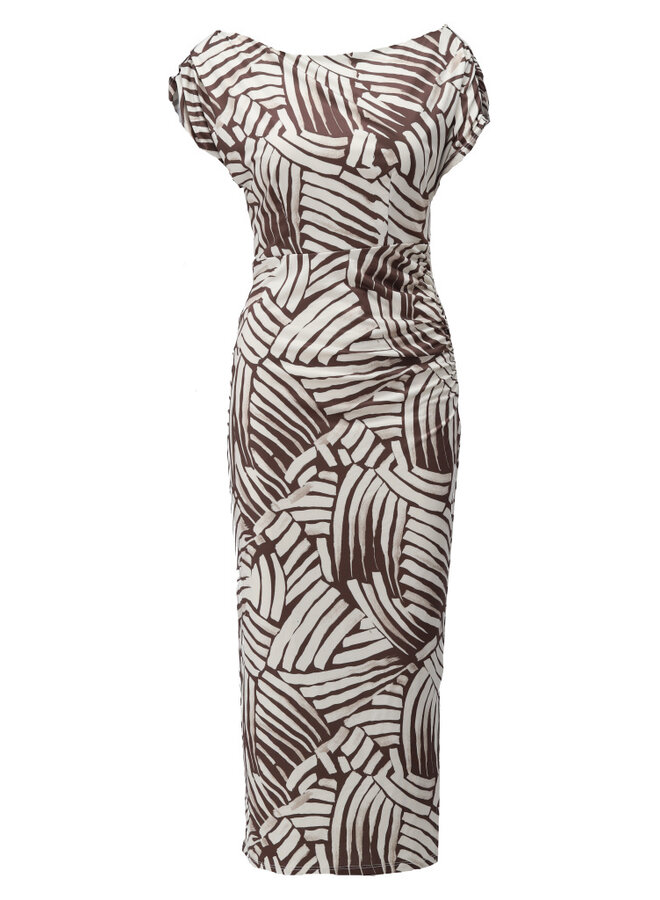 Jurk C205 off shoulder met design