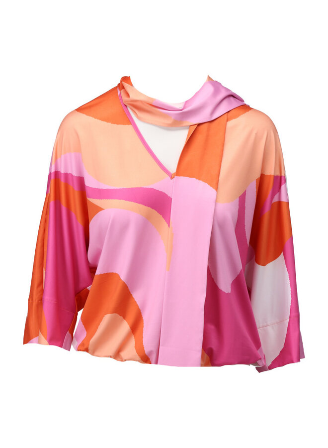 Top C314 V-hals met design