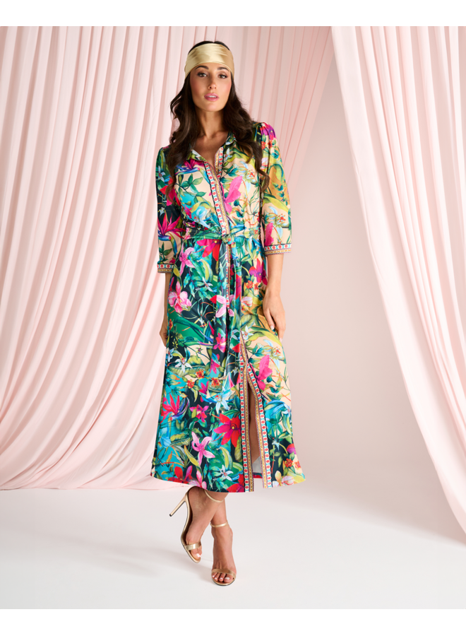 Jurk C410 maxi met design