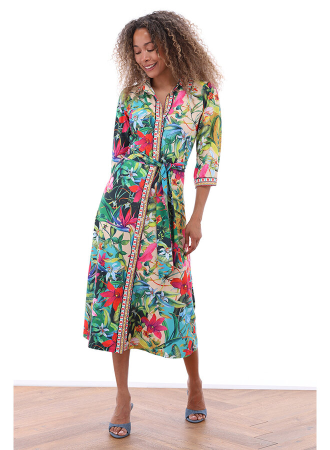 Jurk C410 maxi met design