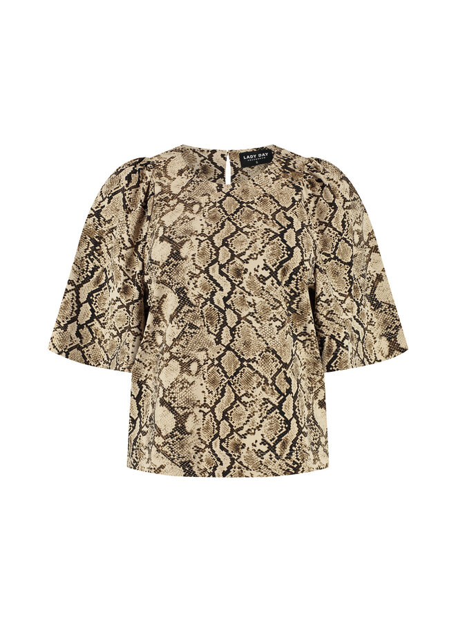 Top Aston snake print