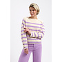 Trui Breton cream/violet