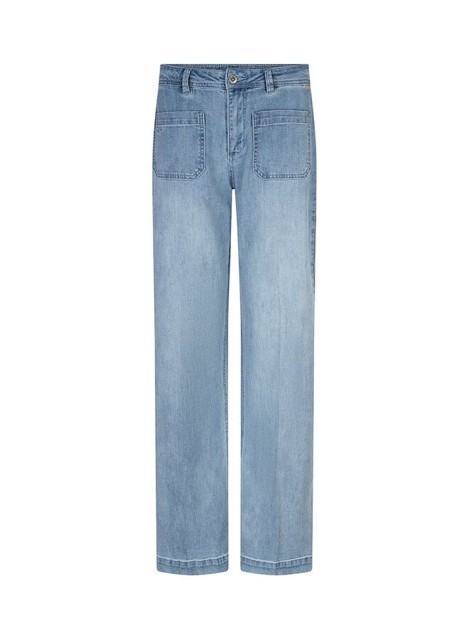 Broek Colette frontpatchpockets whitebleach