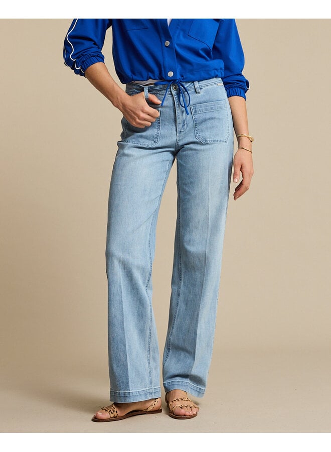 Broek Colette frontpatchpockets whitebleach