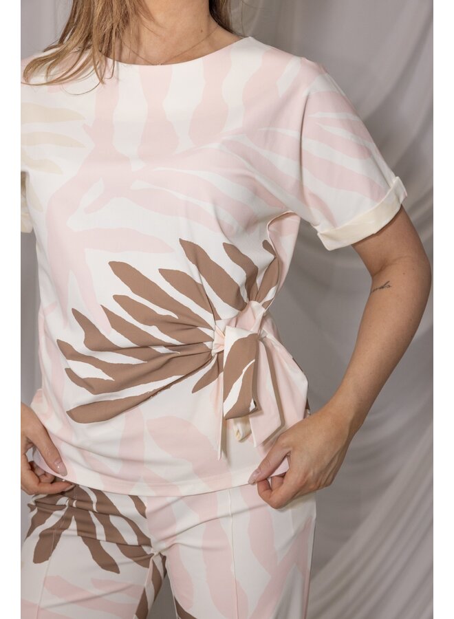 Top Negin leaf me here powder pink