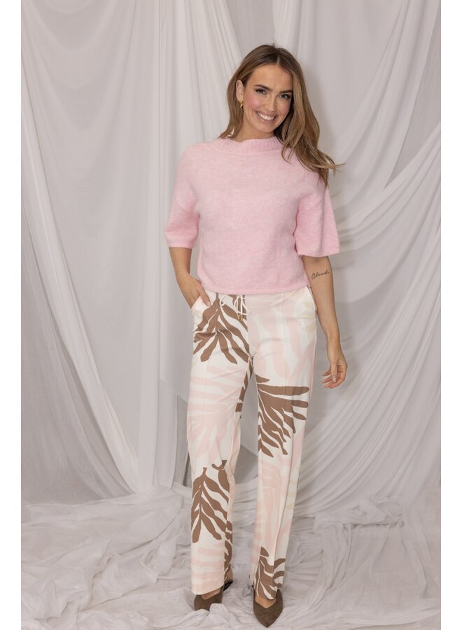 Broek Mara 2 leaf me here powder pink