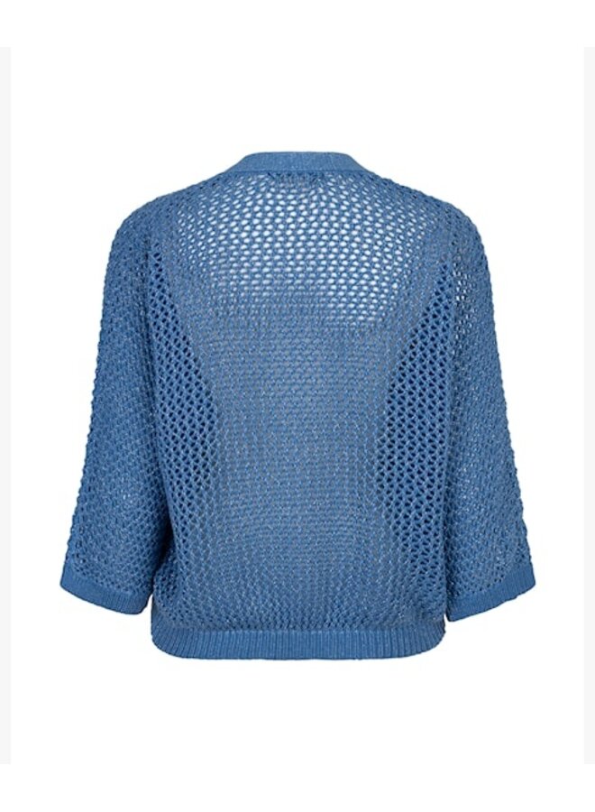 Vest Pointelle jeans blue