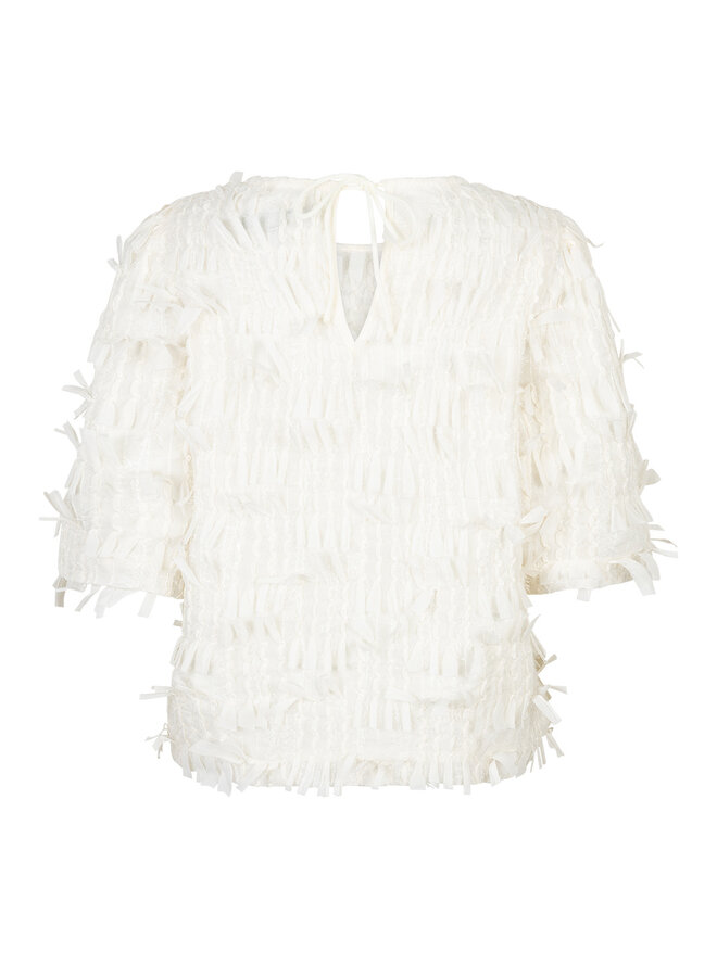 Top Fiona fancy frills ecru
