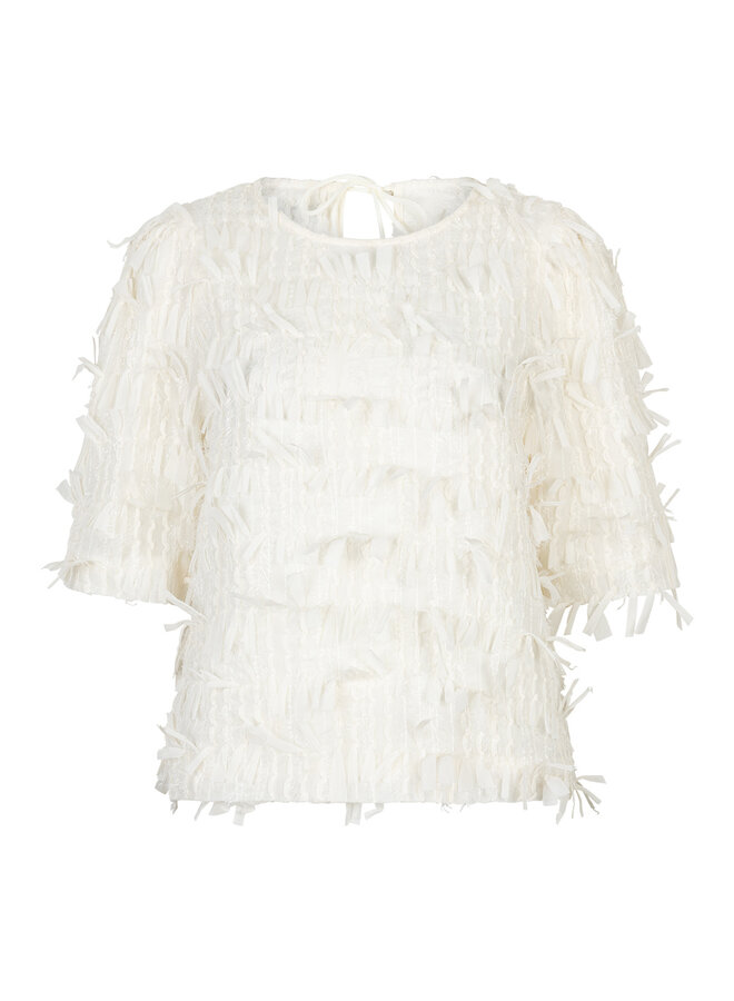 Top Fiona fancy frills ecru