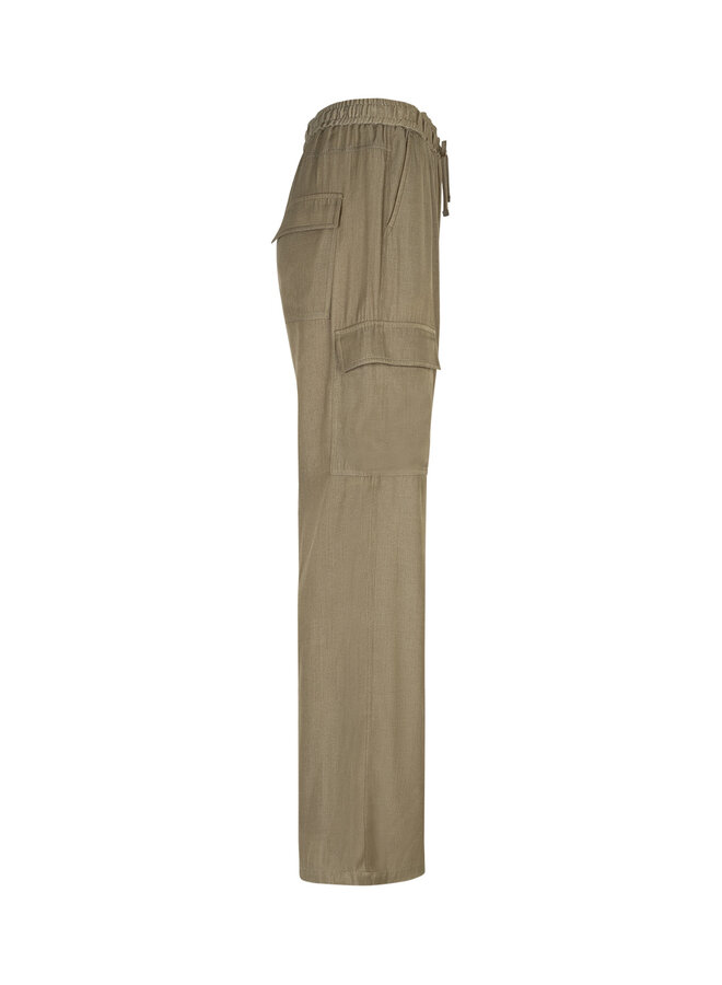 Broek Colette cargo shine moss