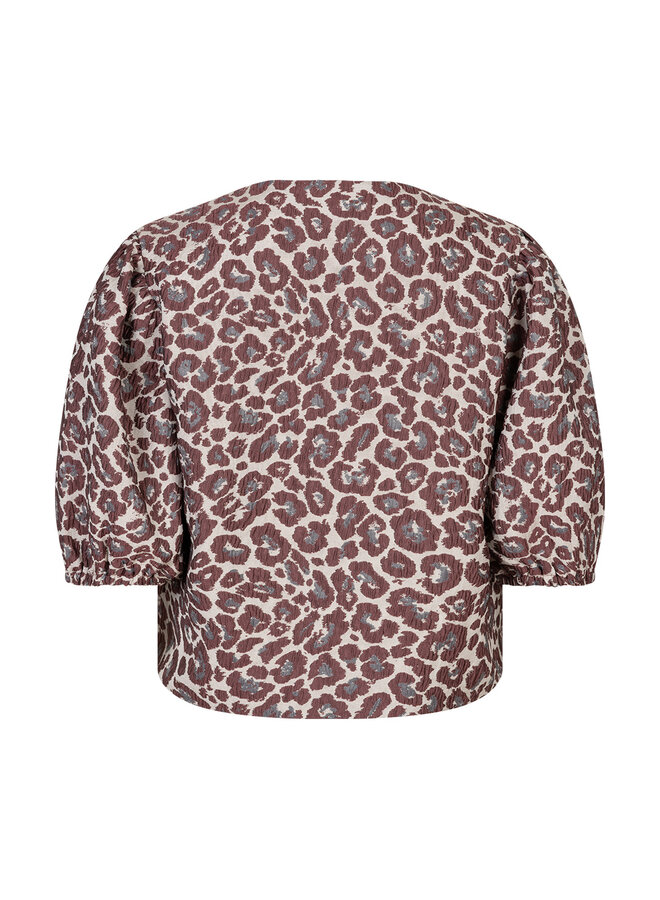 Jacket Danelle leopard jacquard multi rosewood