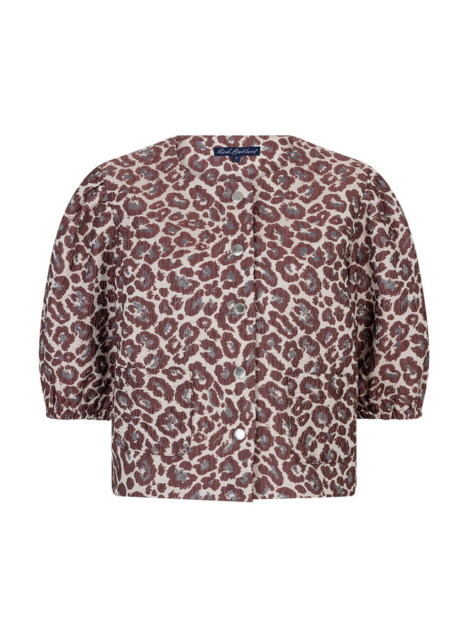 Jacket Danelle leopard jacquard multi rosewood