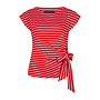 Top Terry stripe with knot red
