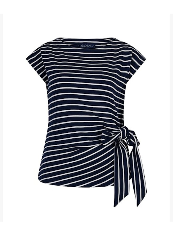 Top Terry stripe with knot dark blue