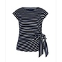 Top Terry stripe with knot dark blue