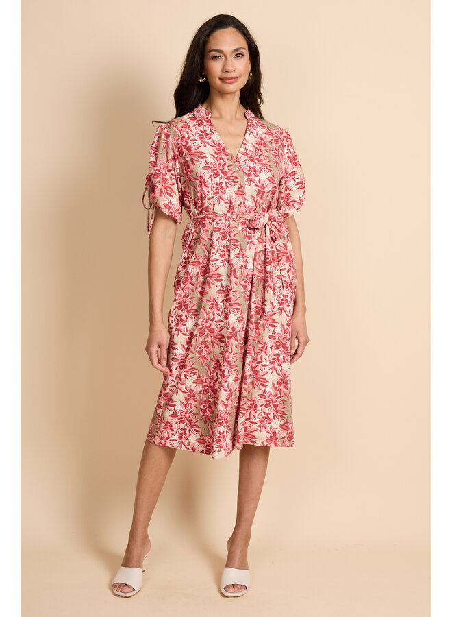 Jurk Evania sand/pretty pink