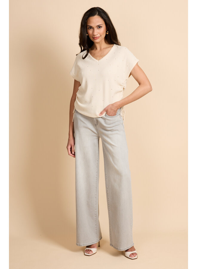 Broek Neona denim light gray