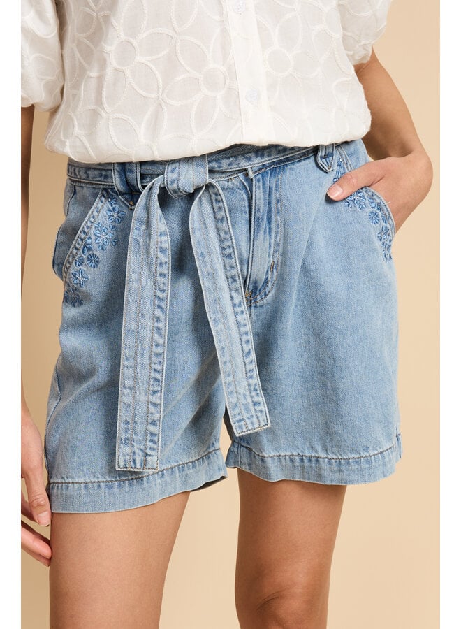 Short Billie denim light blue