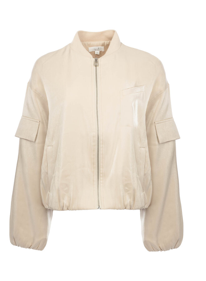 Jacket Nanni shiny satin off white