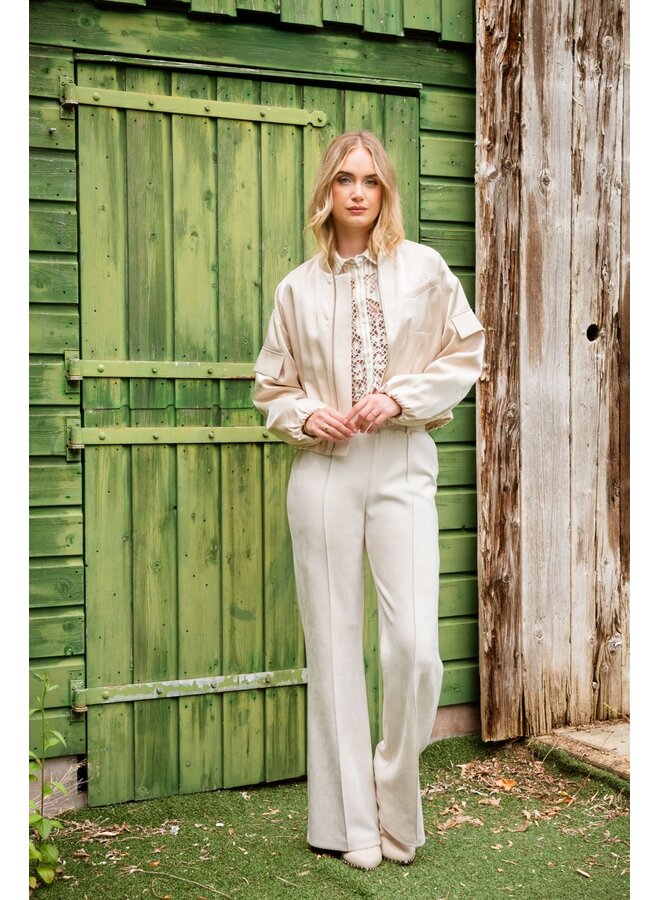 Jacket Nanni shiny satin off white